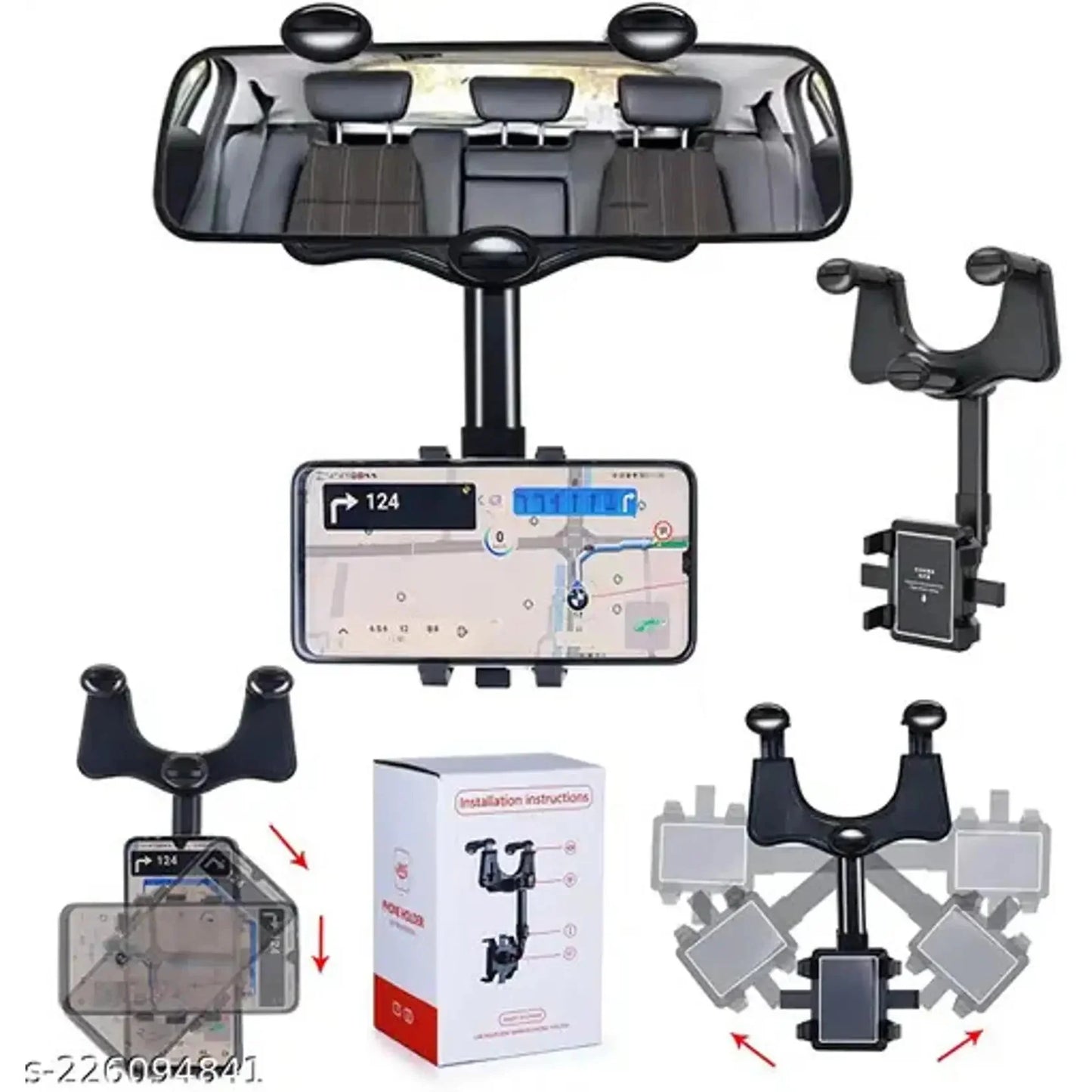 360° Rotating Car Phone Mount Holder
