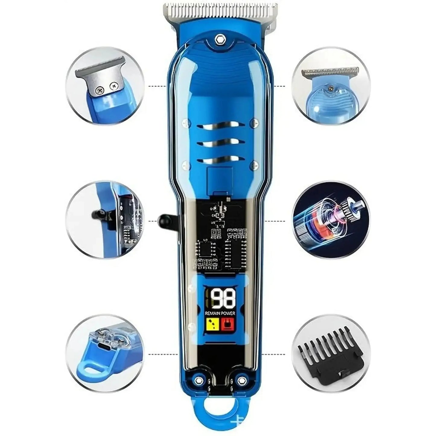 Transparent T-Blade Hair & Beard Trimmer