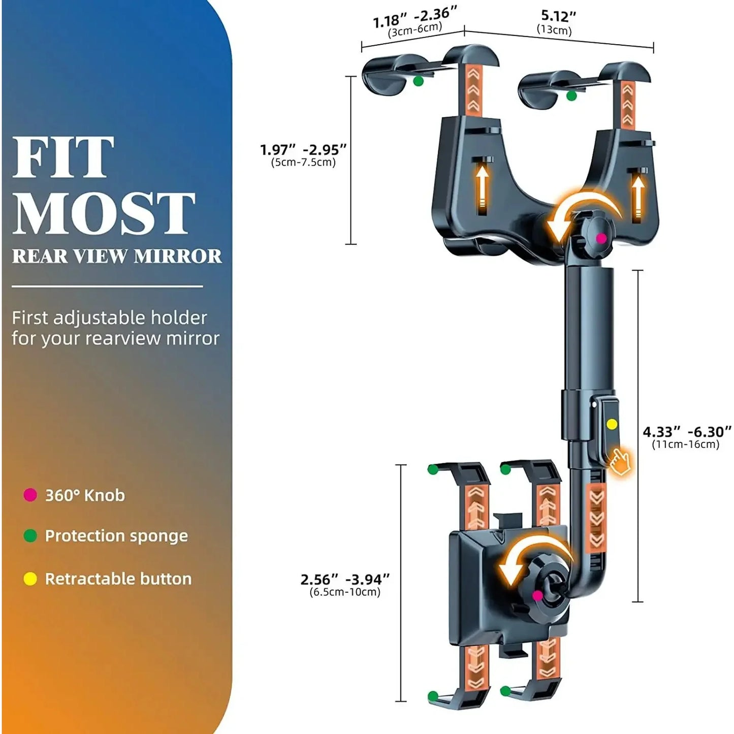 360° Rotating Car Phone Mount Holder