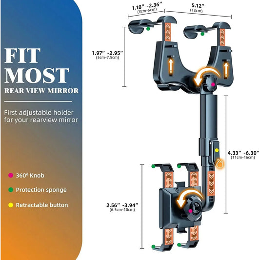 360° Rotating Car Phone Mount Holder