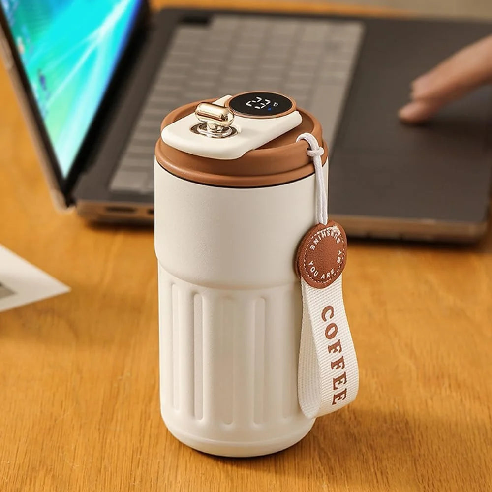 Insulated Stainless Steel Coffee Mug | Smart Temperature Display