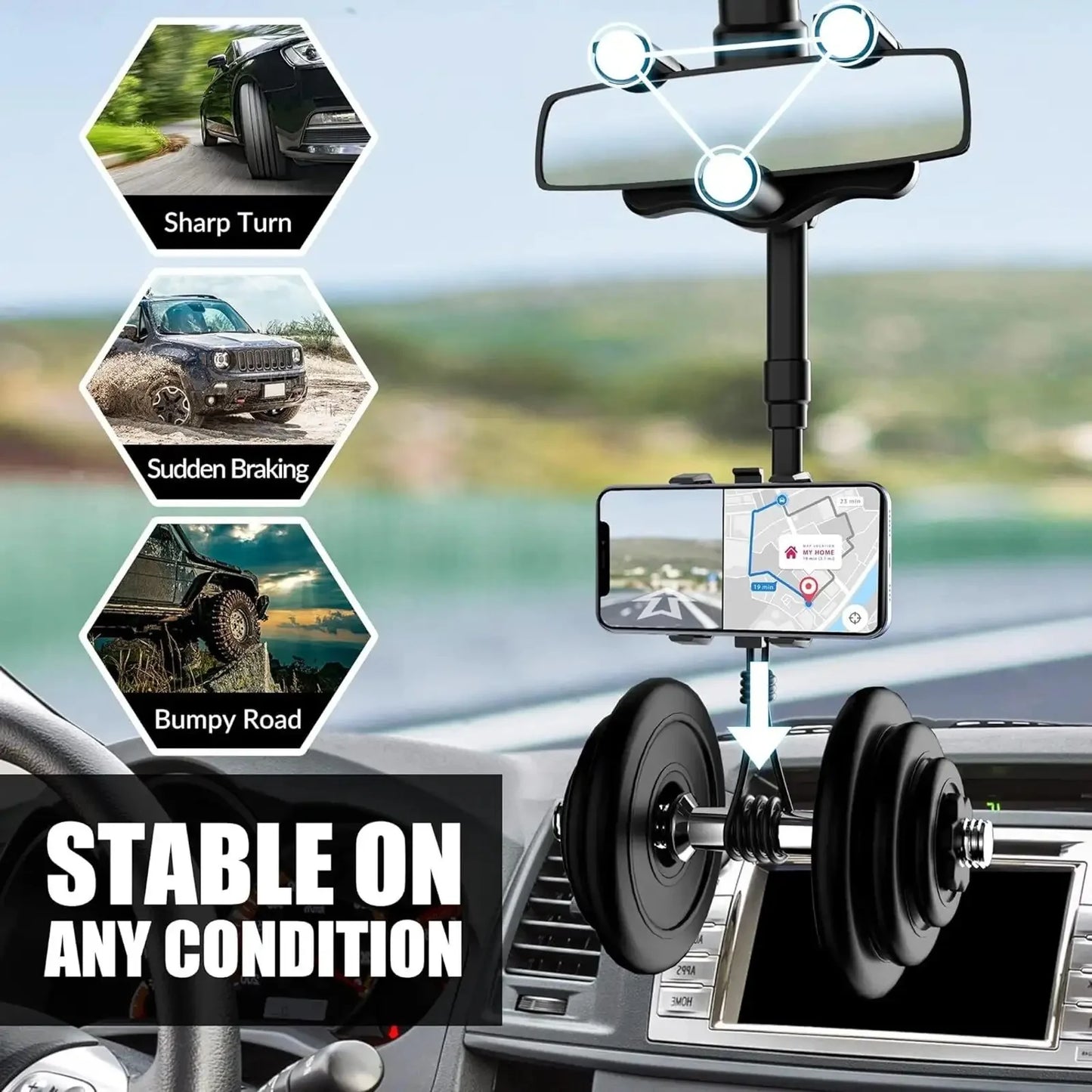 360° Rotating Car Phone Mount Holder