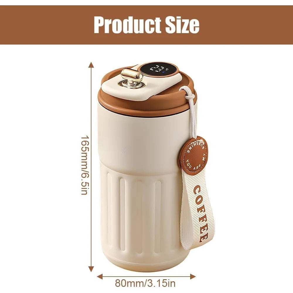 Insulated Stainless Steel Coffee Mug | Smart Temperature Display