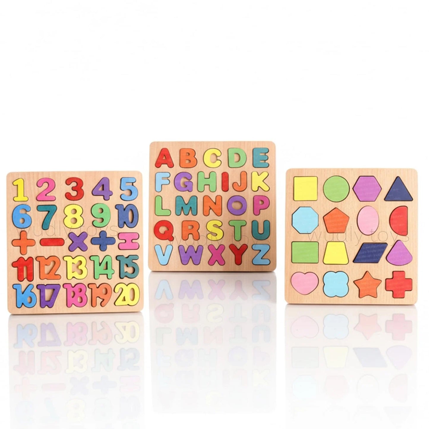 3D Wooden Educational Jigsaw Puzzle Set | Toddlers & Kids