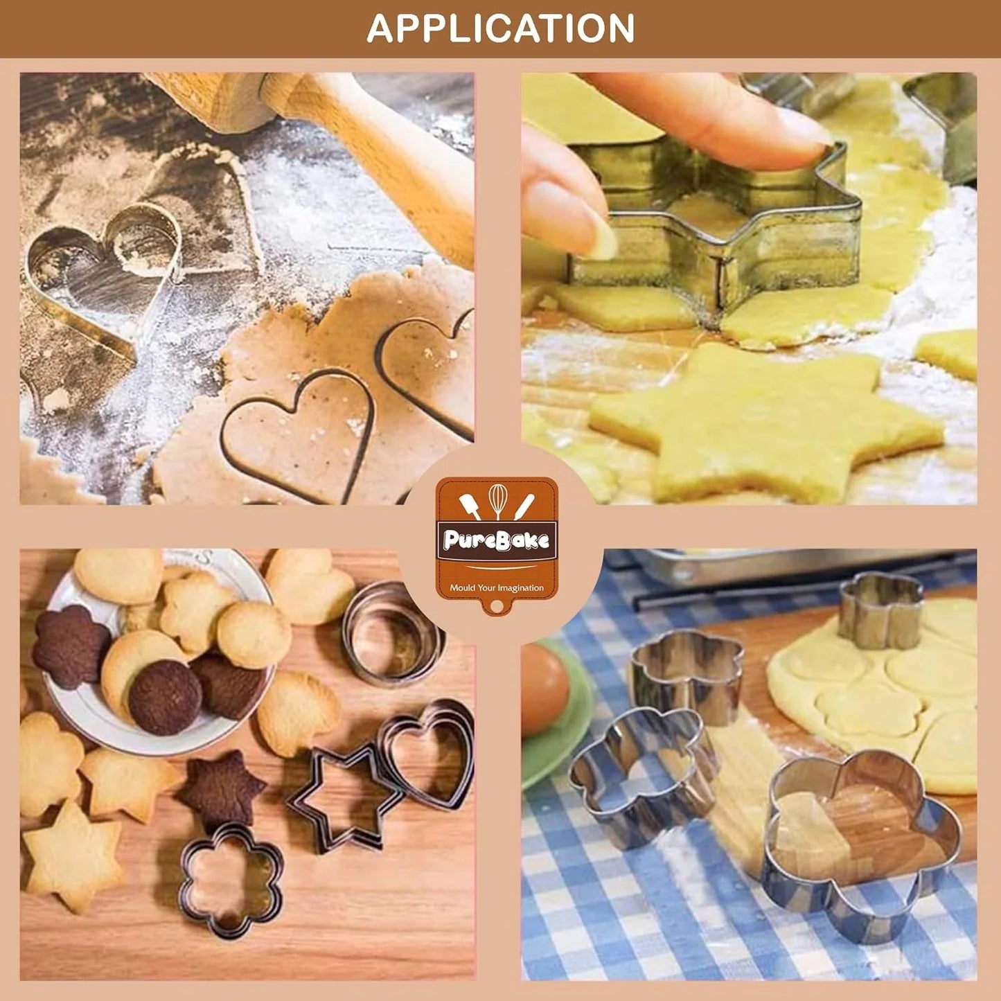 Cake & Cookie Cutters Mold (Set of 12)