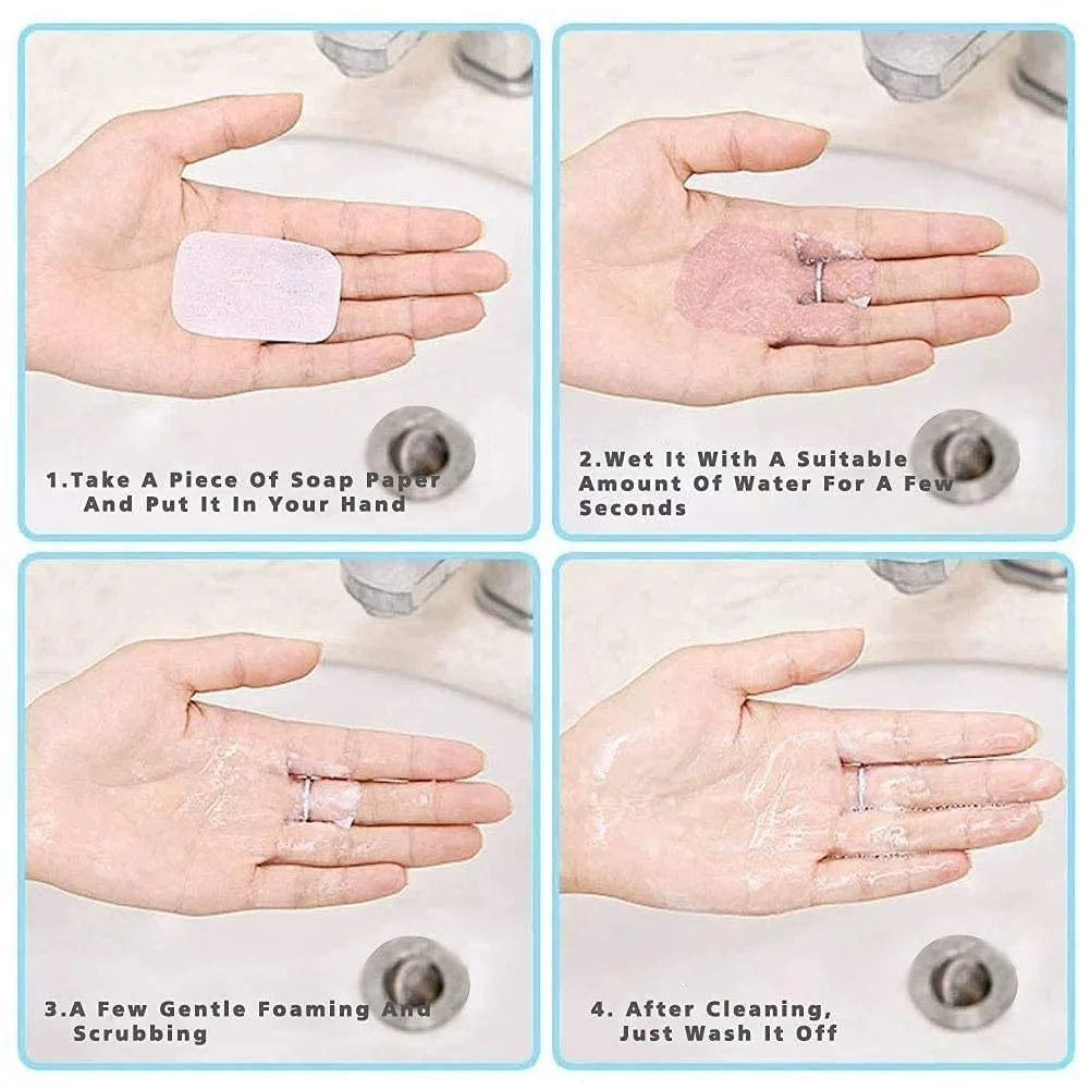 Portable Pocket Paper Soap Sheets Box for Travel (Pack of 5)