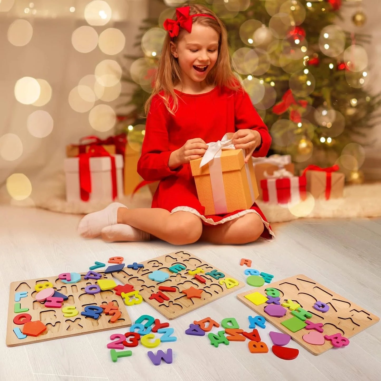3D Wooden Educational Jigsaw Puzzle Set | Toddlers & Kids