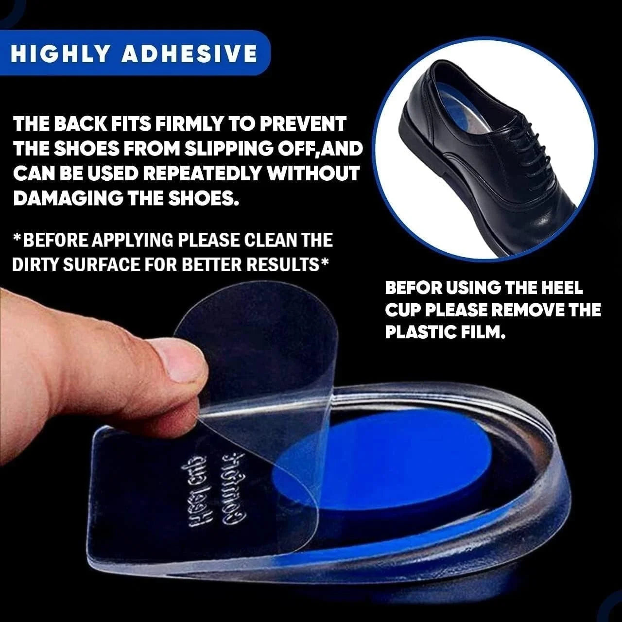Silicone Gel Soles For Heels | Crack Prevention & Pain Relief