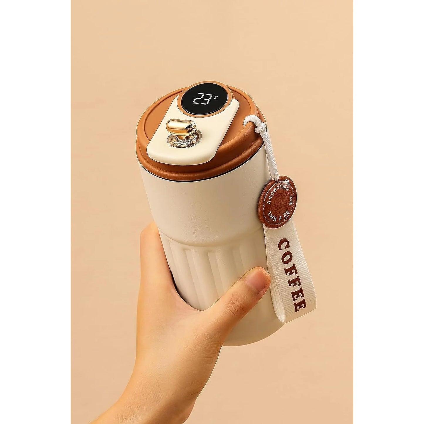 Insulated Stainless Steel Coffee Mug | Smart Temperature Display