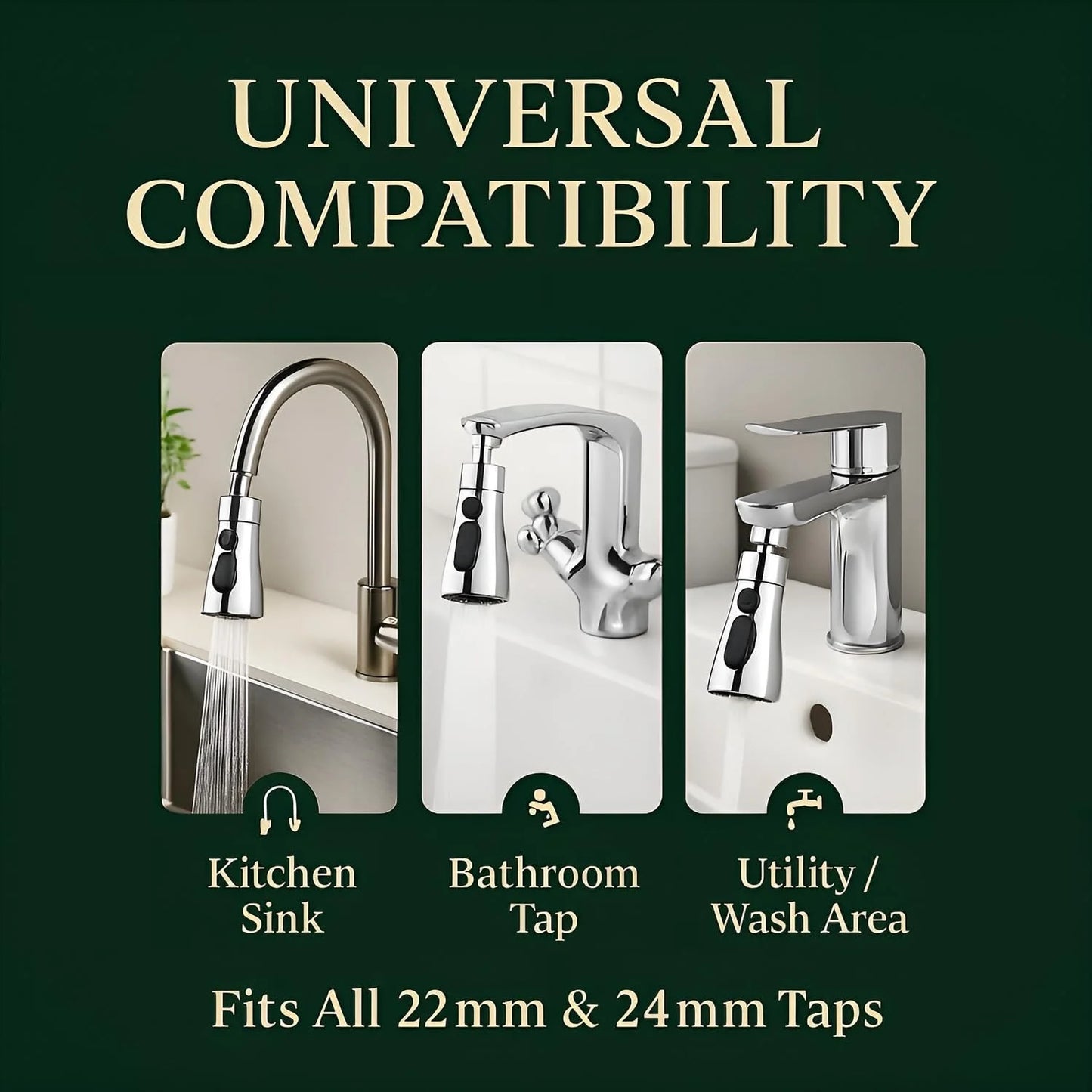 360° Rotating Swivel Water-Saving Faucet Sprayer