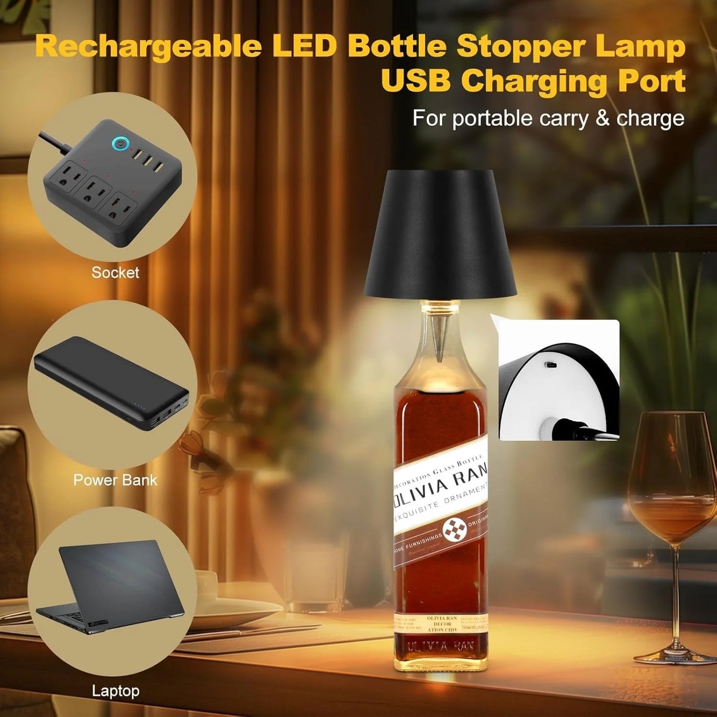 LED Wine Bottle Cork String Lights | Warm White