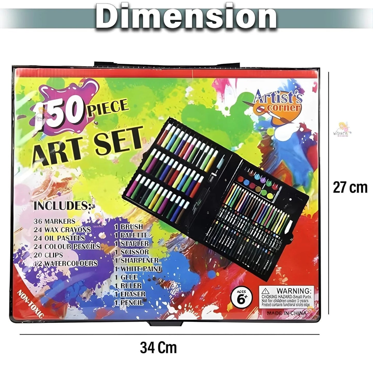 150-Piece Deluxe Art & Drawing Color Kit with Storage Case