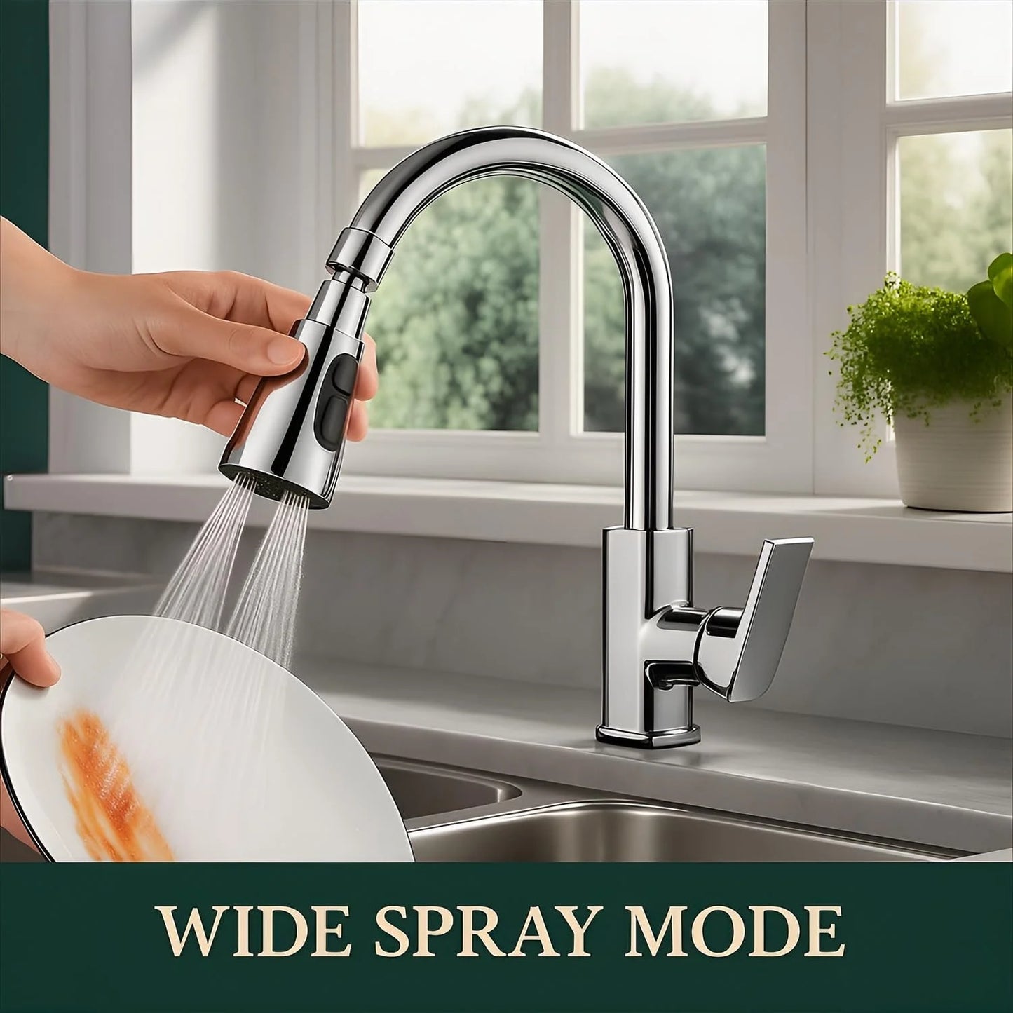 360° Rotating Swivel Water-Saving Faucet Sprayer