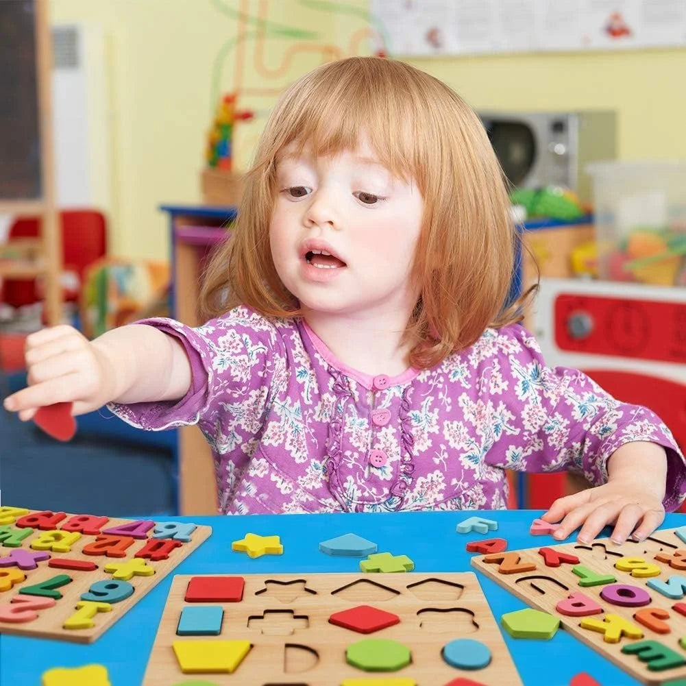 3D Wooden Educational Jigsaw Puzzle Set | Toddlers & Kids