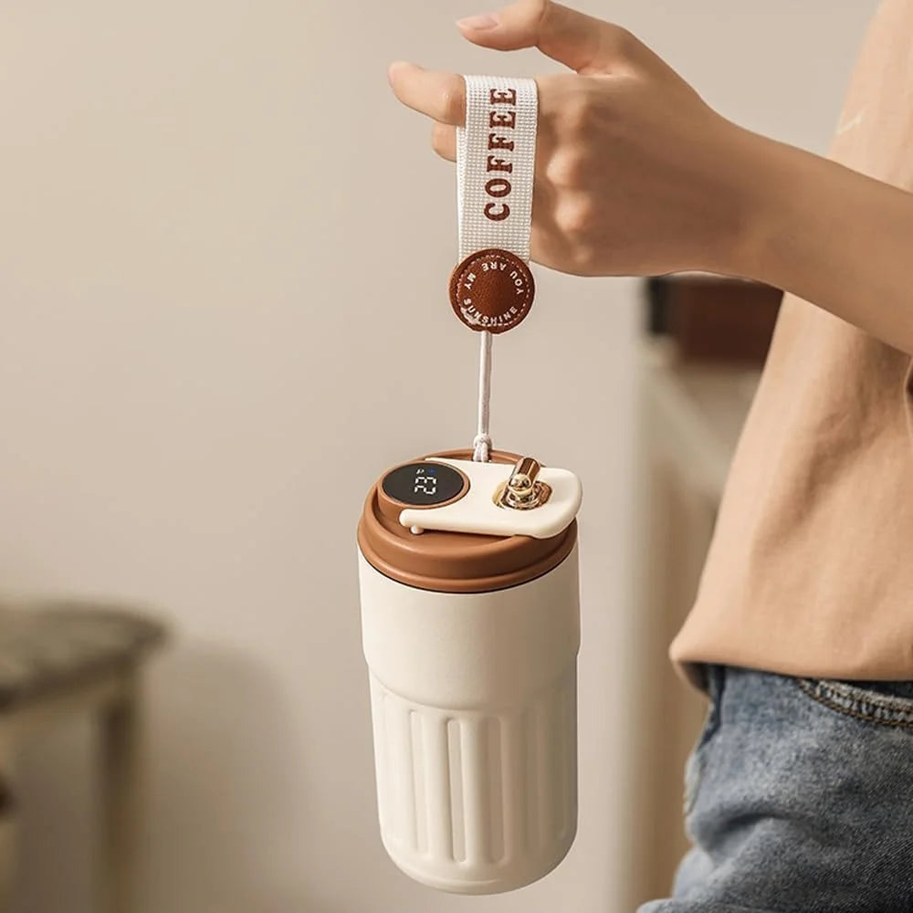 Insulated Stainless Steel Coffee Mug | Smart Temperature Display