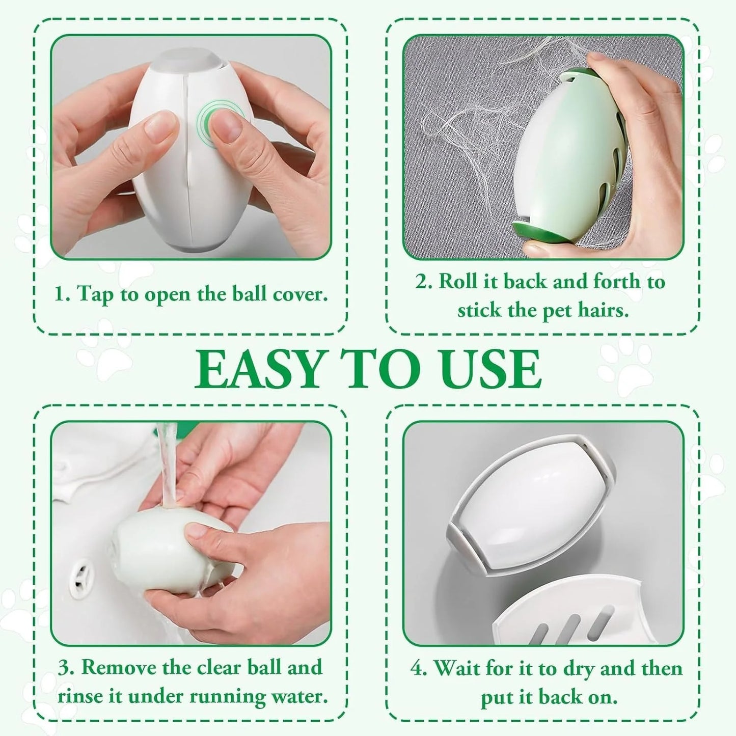 Portable Gel Lint Roller | For Clothes & Pet Hair | Washable & Reusable