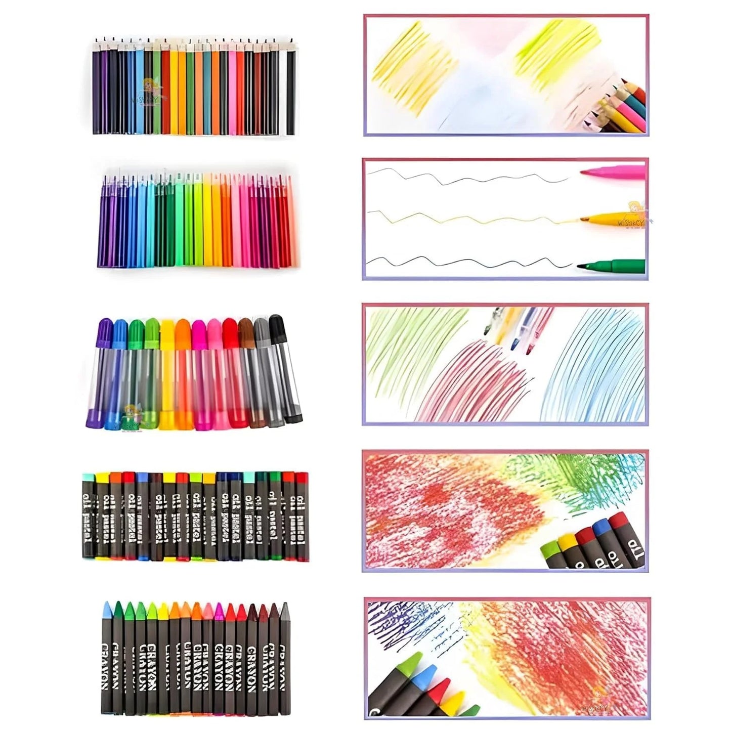 150-Piece Deluxe Art & Drawing Color Kit with Storage Case