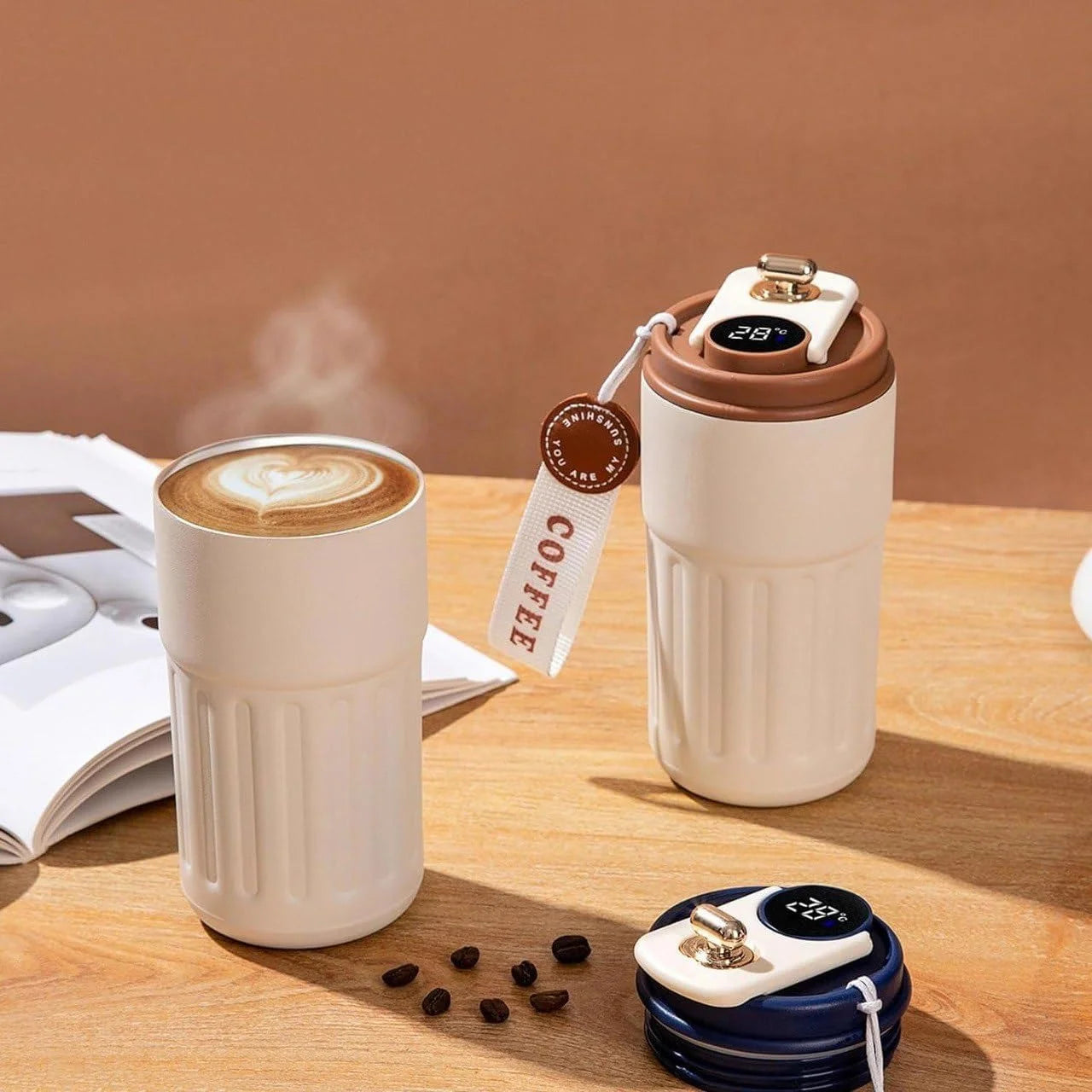 Insulated Stainless Steel Coffee Mug | Smart Temperature Display