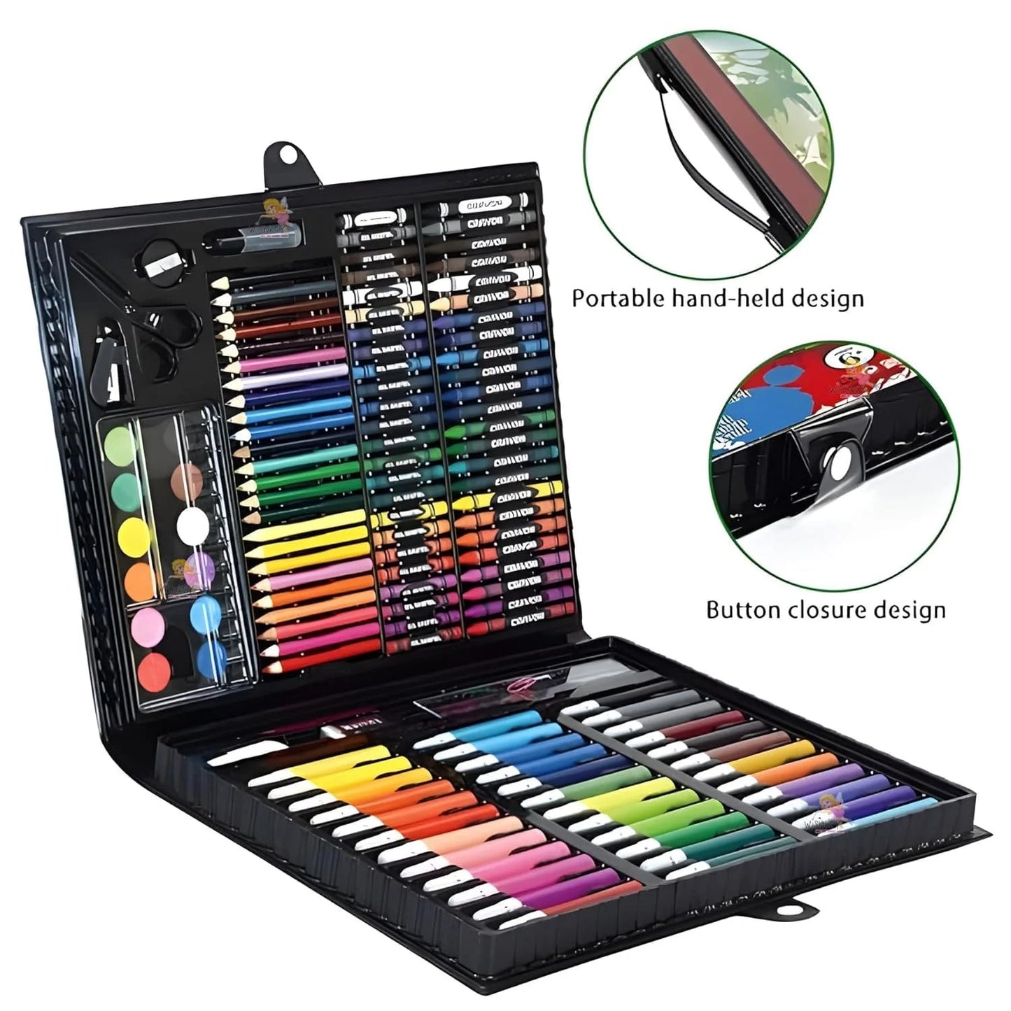 150-Piece Deluxe Art & Drawing Color Kit with Storage Case