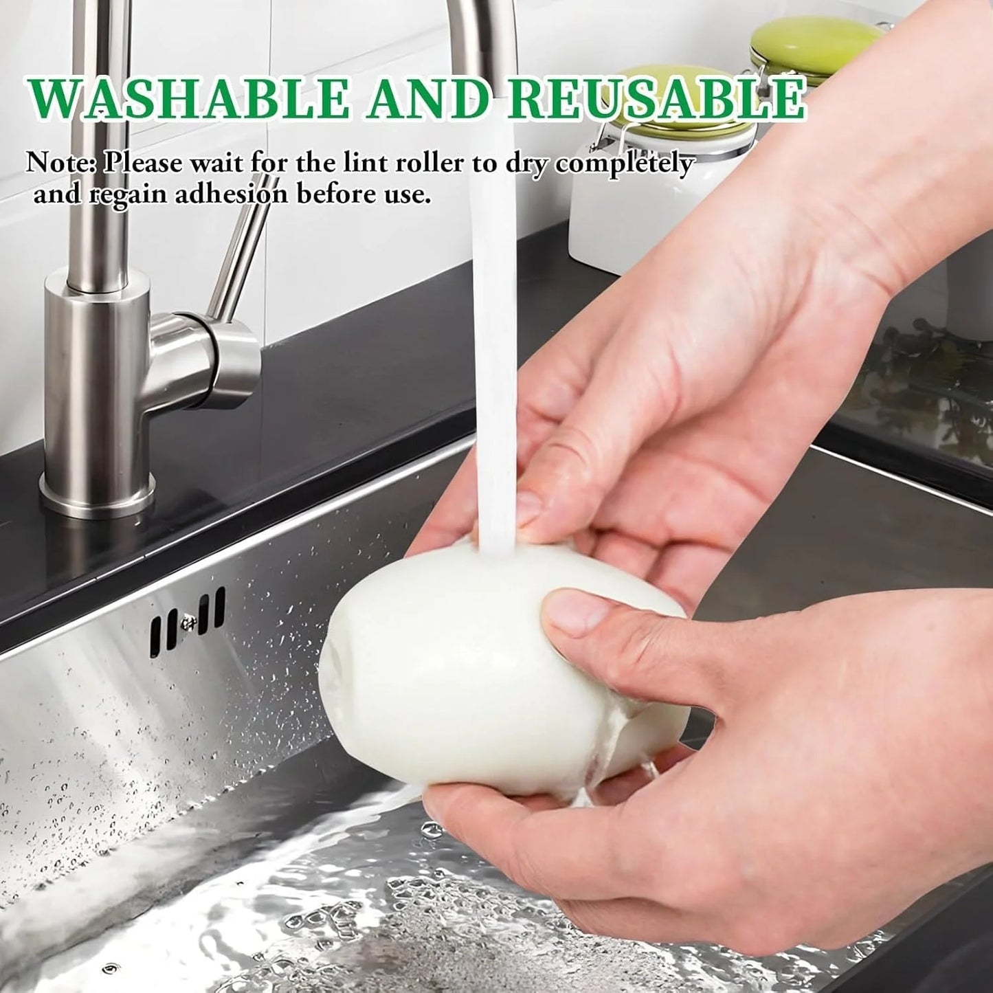 Portable Gel Lint Roller | For Clothes & Pet Hair | Washable & Reusable