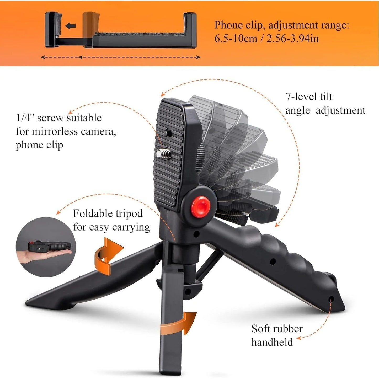 5-in-1 Vlogging & Video Making Kit | With Microphone, Tripod & LED Light