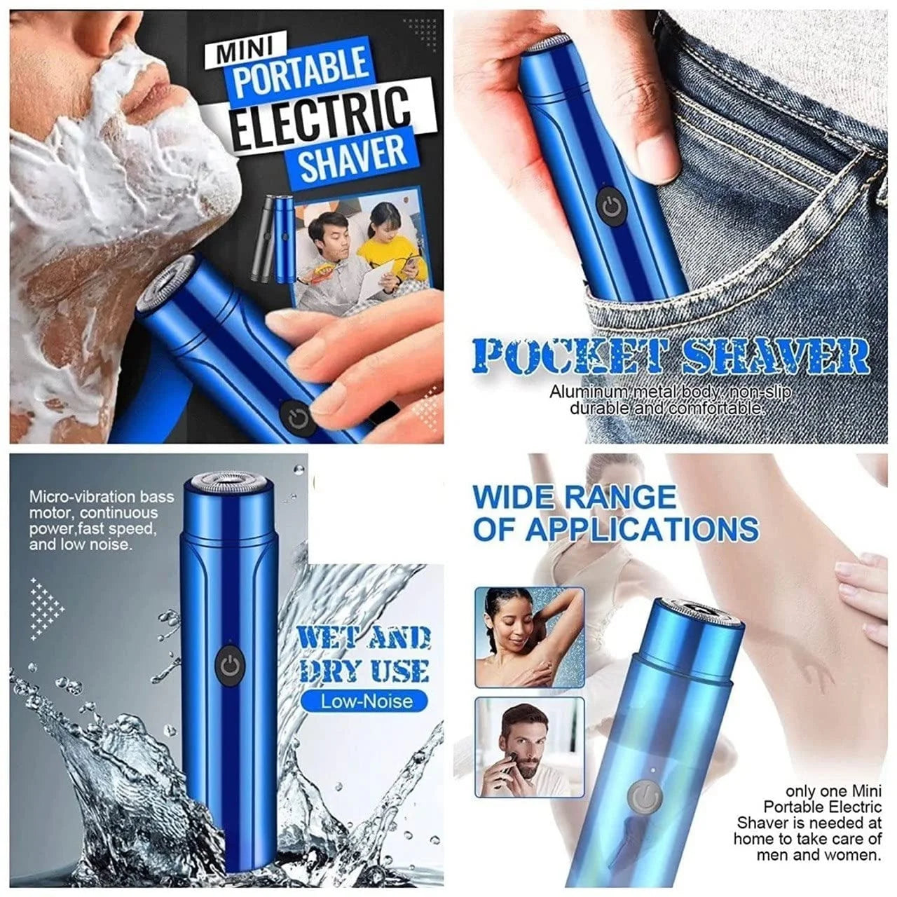 Mini Portable Electric Shaver | USB Rechargeable Pocket Beard Trimmer