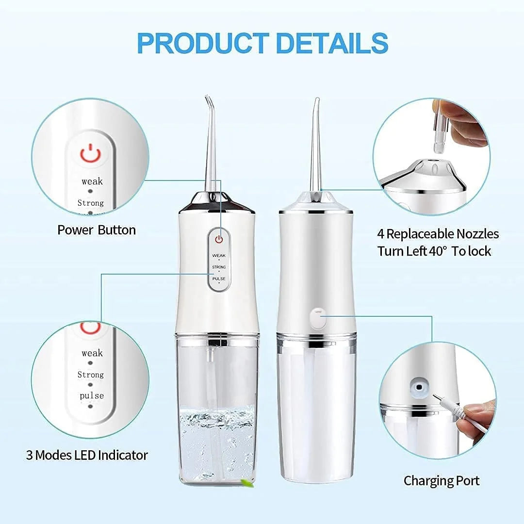 Cordless Water Dental Flosser | Rechargeable | High-Pressure