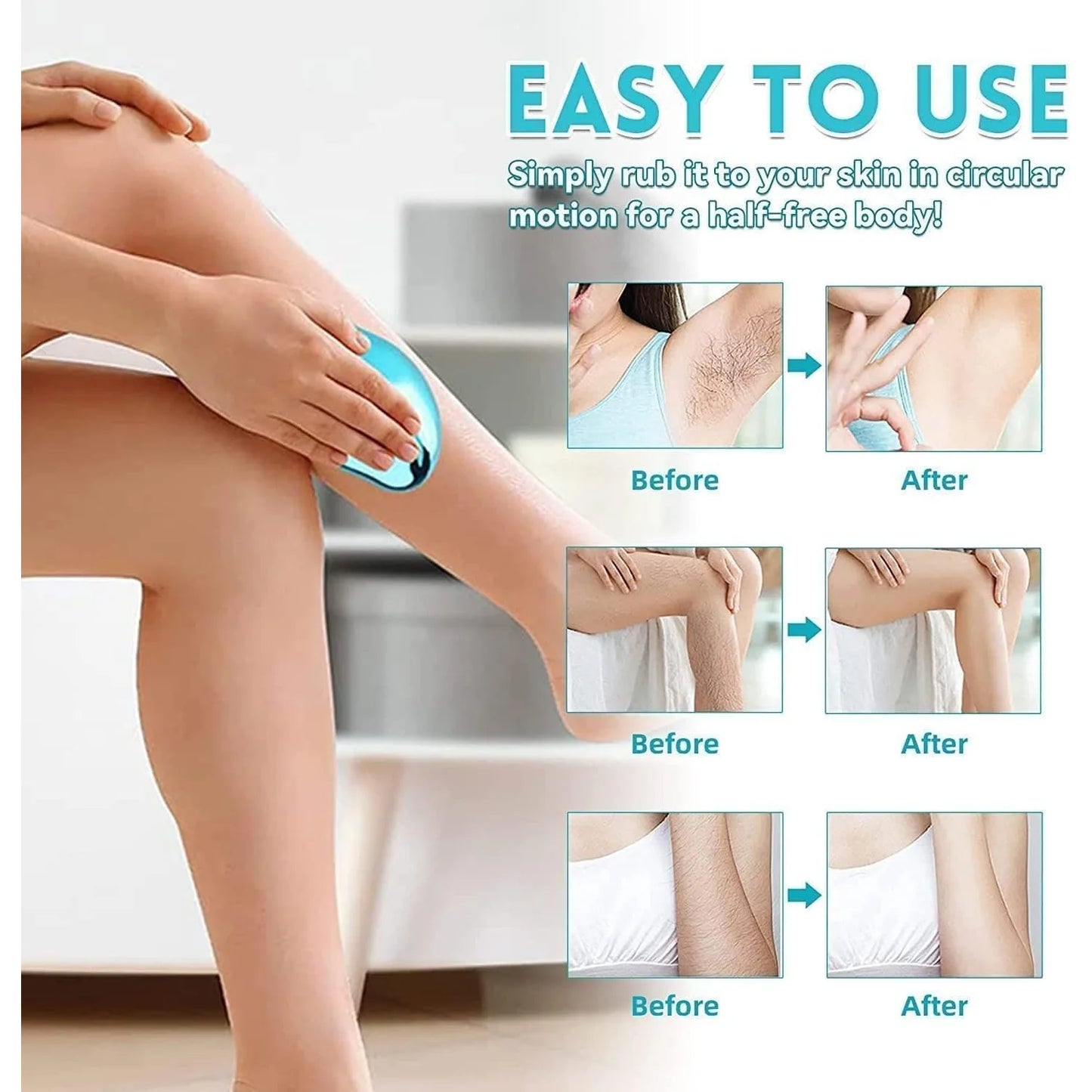 Painless Reusable Crystal Hair Remover