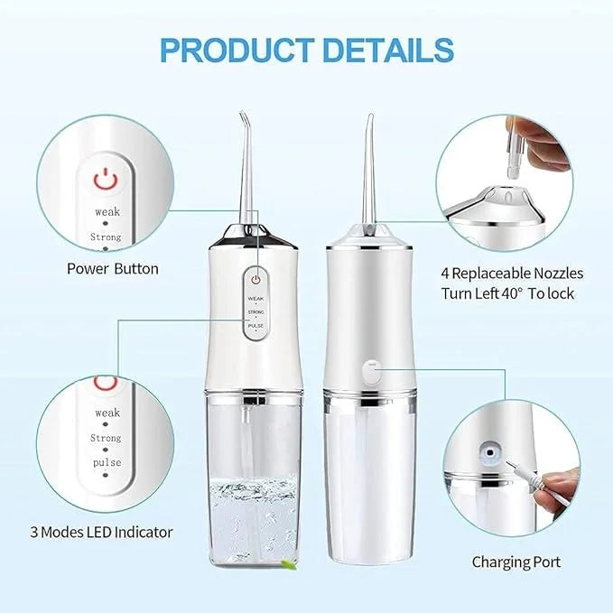Cordless Water Dental Flosser | Rechargeable | High-Pressure