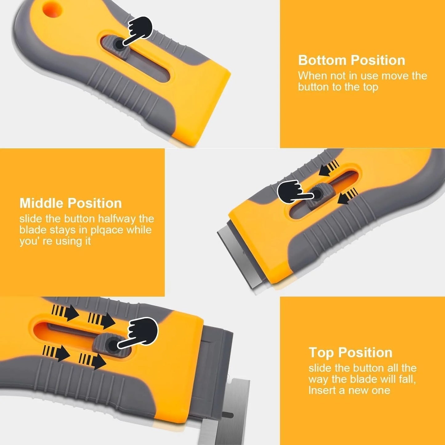 Heavy-Duty Paint Scraper & Wall Putty Cleaning Scrubber