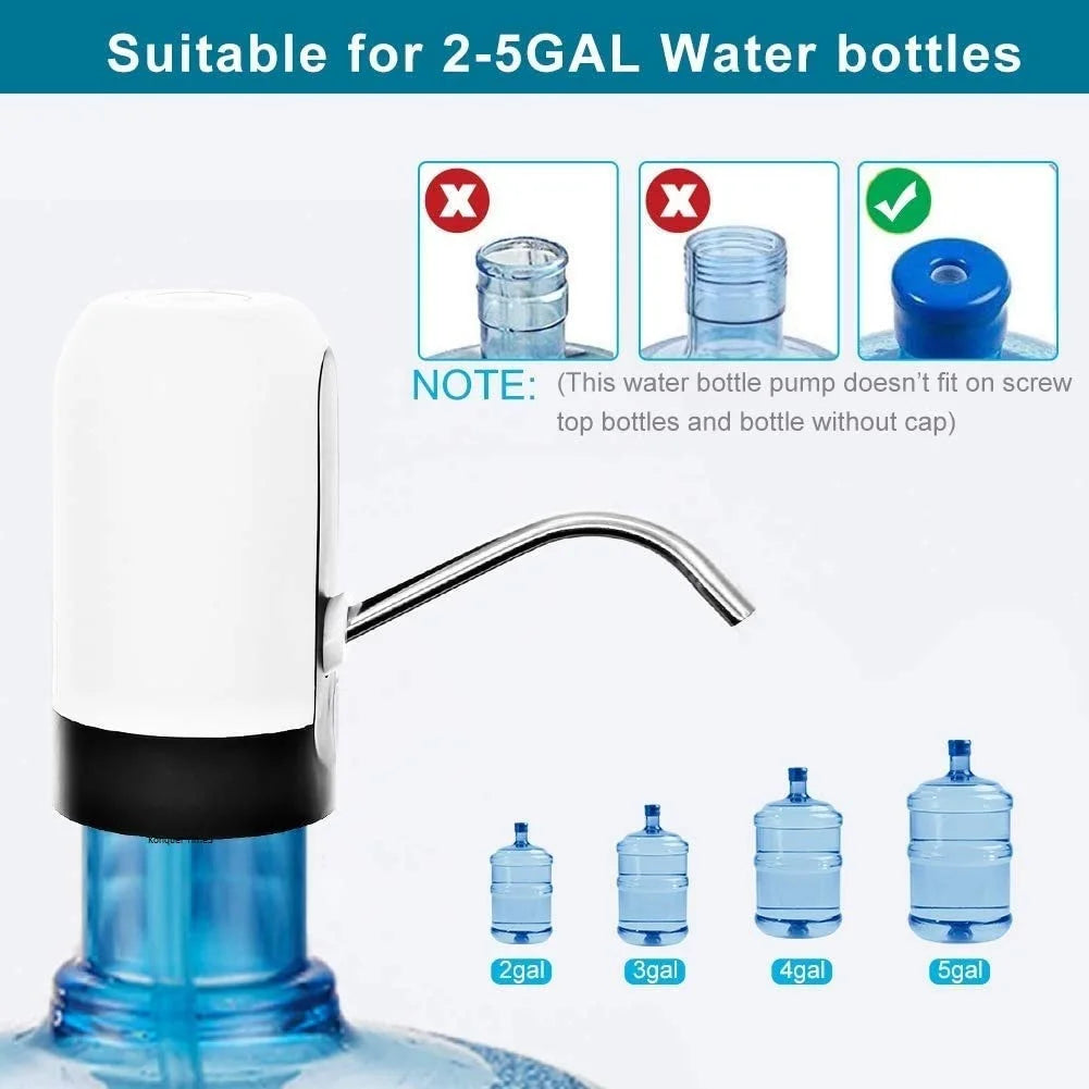 Automatic Water Bottle Dispenser Pump | USB Rechargeable