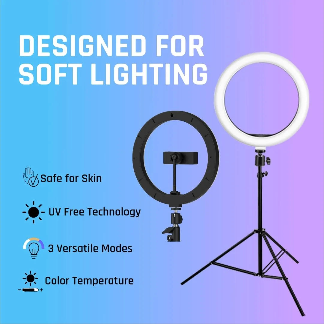 10-Inch LED Ring Light | 7-Feet Professional Tripod Stand