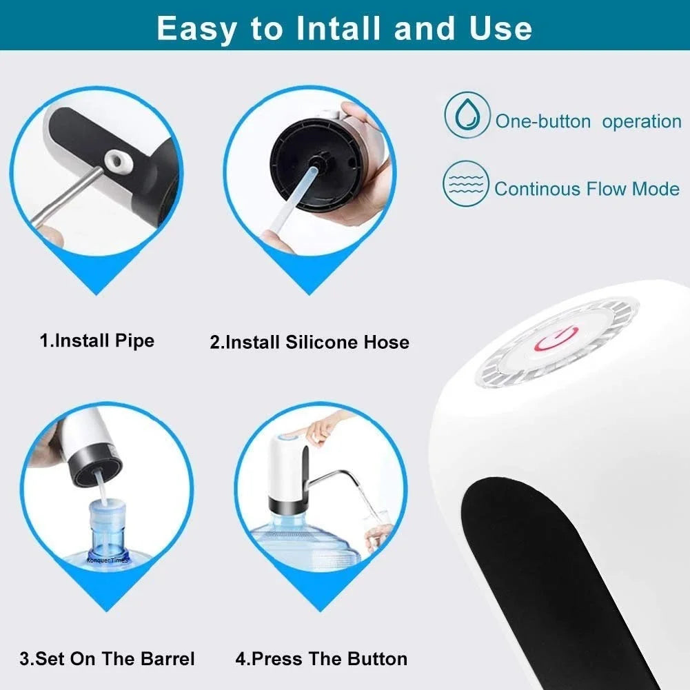 Automatic Water Bottle Dispenser Pump | USB Rechargeable