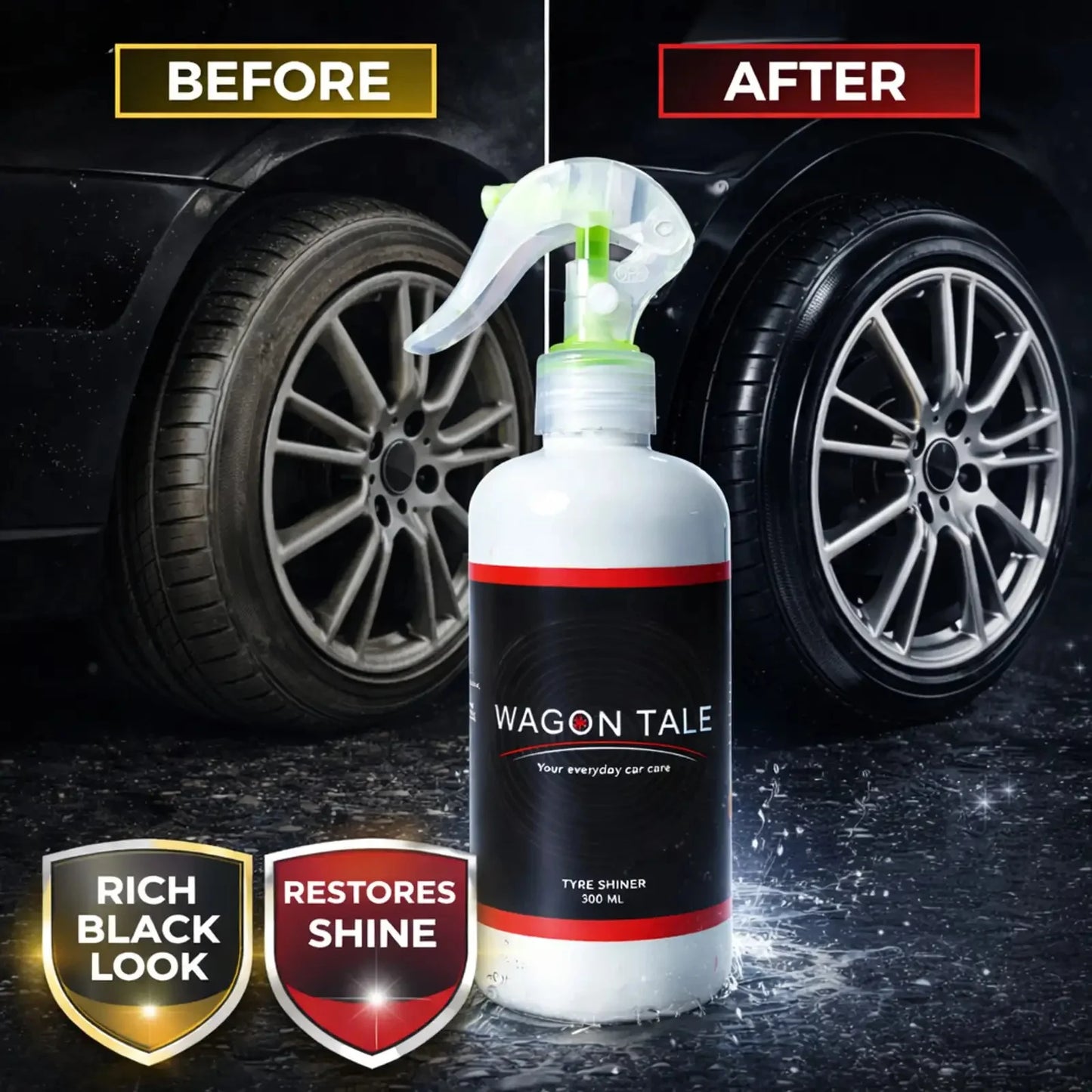 Car Tyre Shiner | High-Gloss