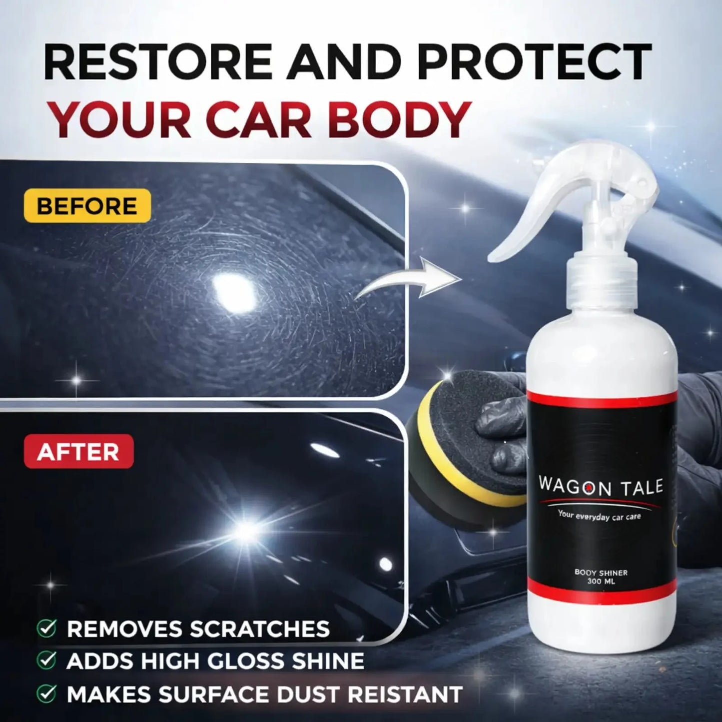 Premium Car Body Polish & Wax | Scratch Protection & High Gloss Shine