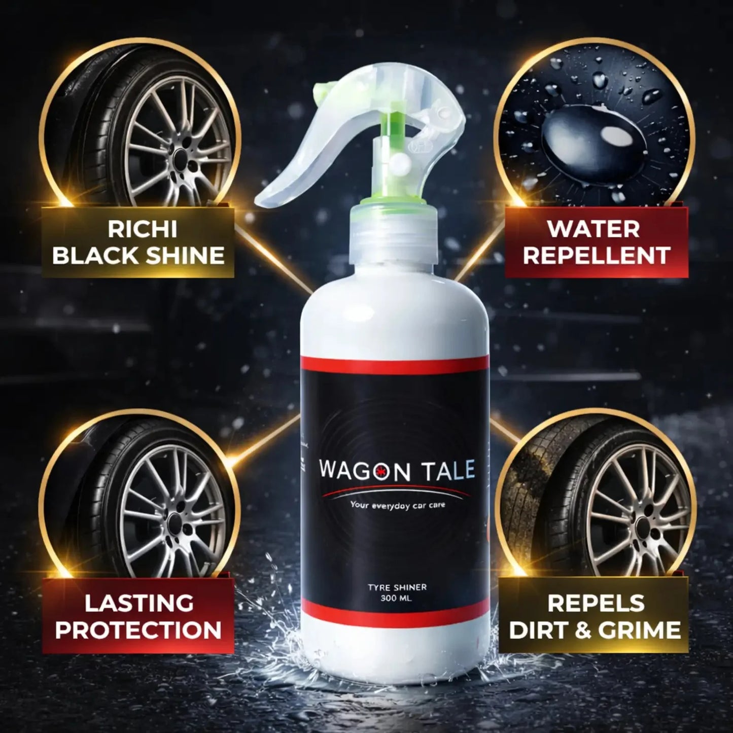 Car Tyre Shiner | High-Gloss