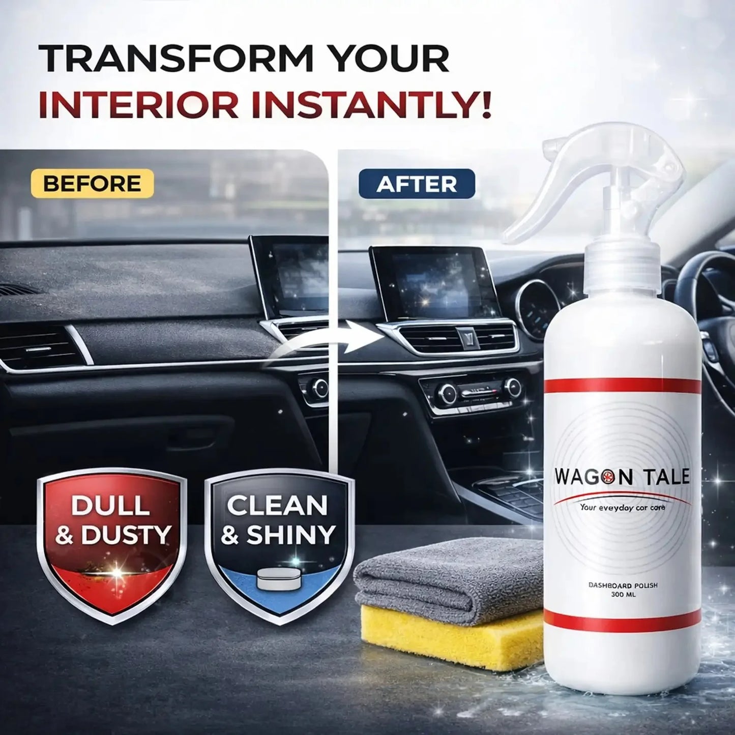 Premium Car Dashboard Shiner Spray