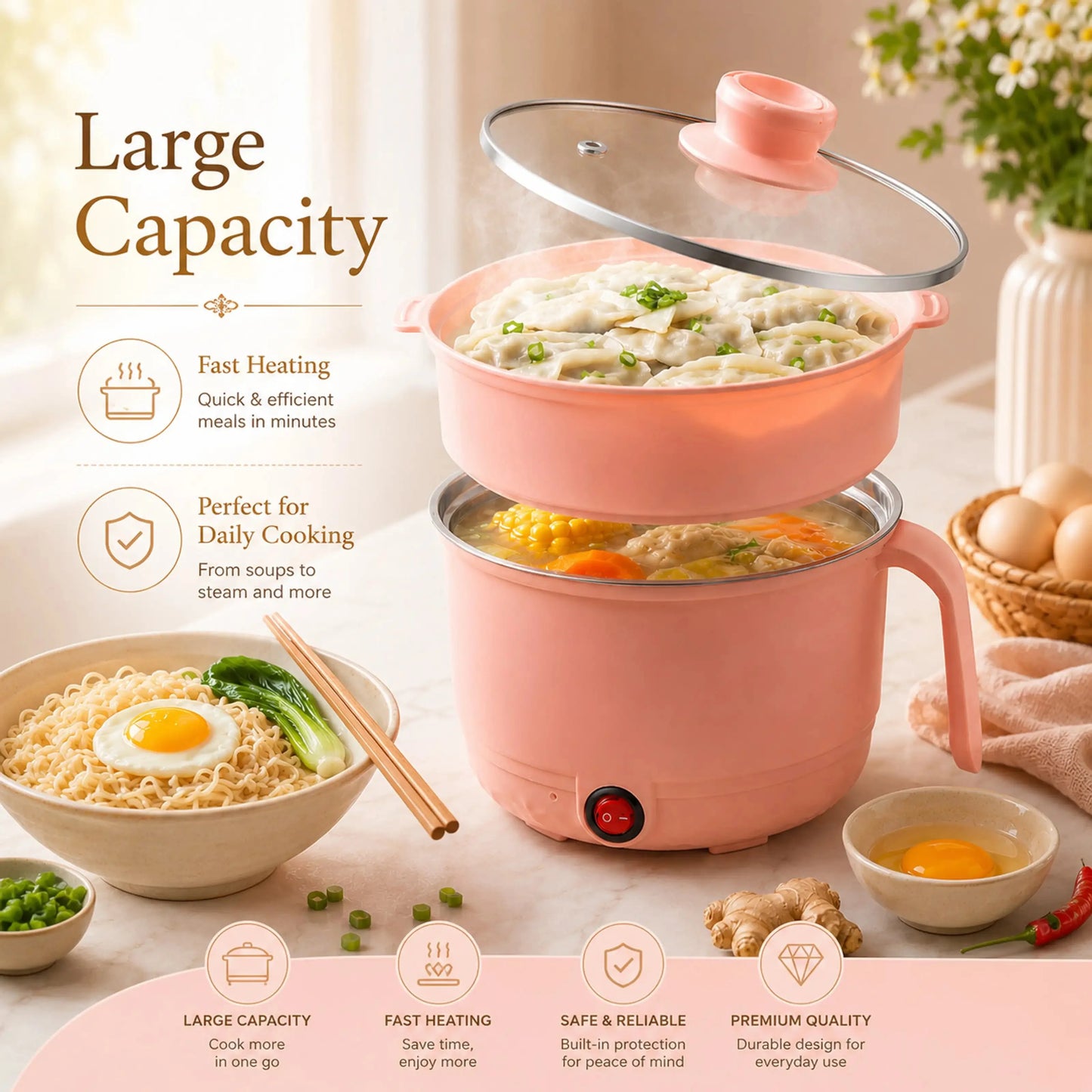 Rice Cooking Pot | Non-Stick | Multi-Purpose