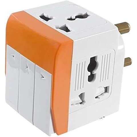 3-Way Multi-Plug Socket Adapter with Surge Protector