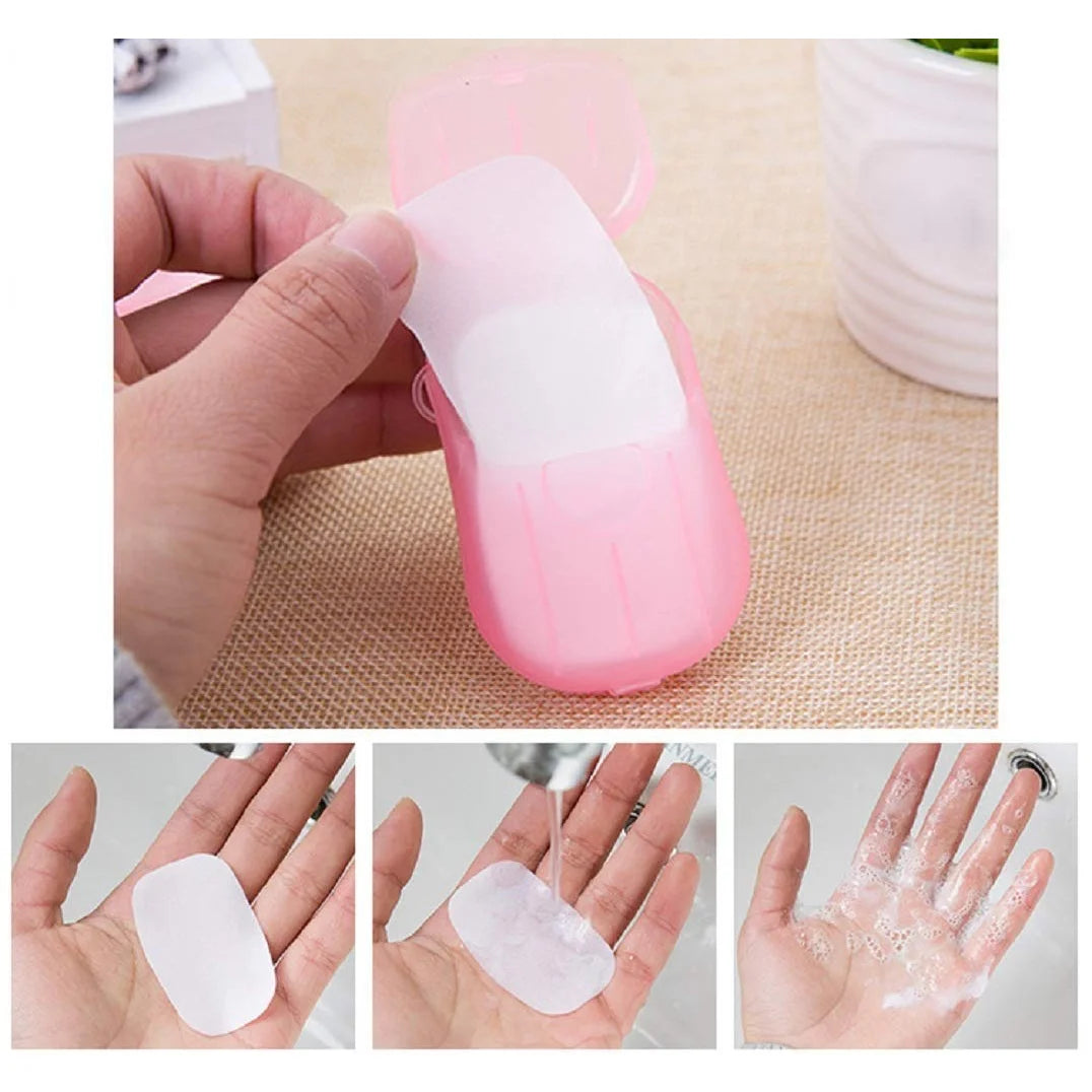 Portable Pocket Paper Soap Sheets Box for Travel (Pack of 5)