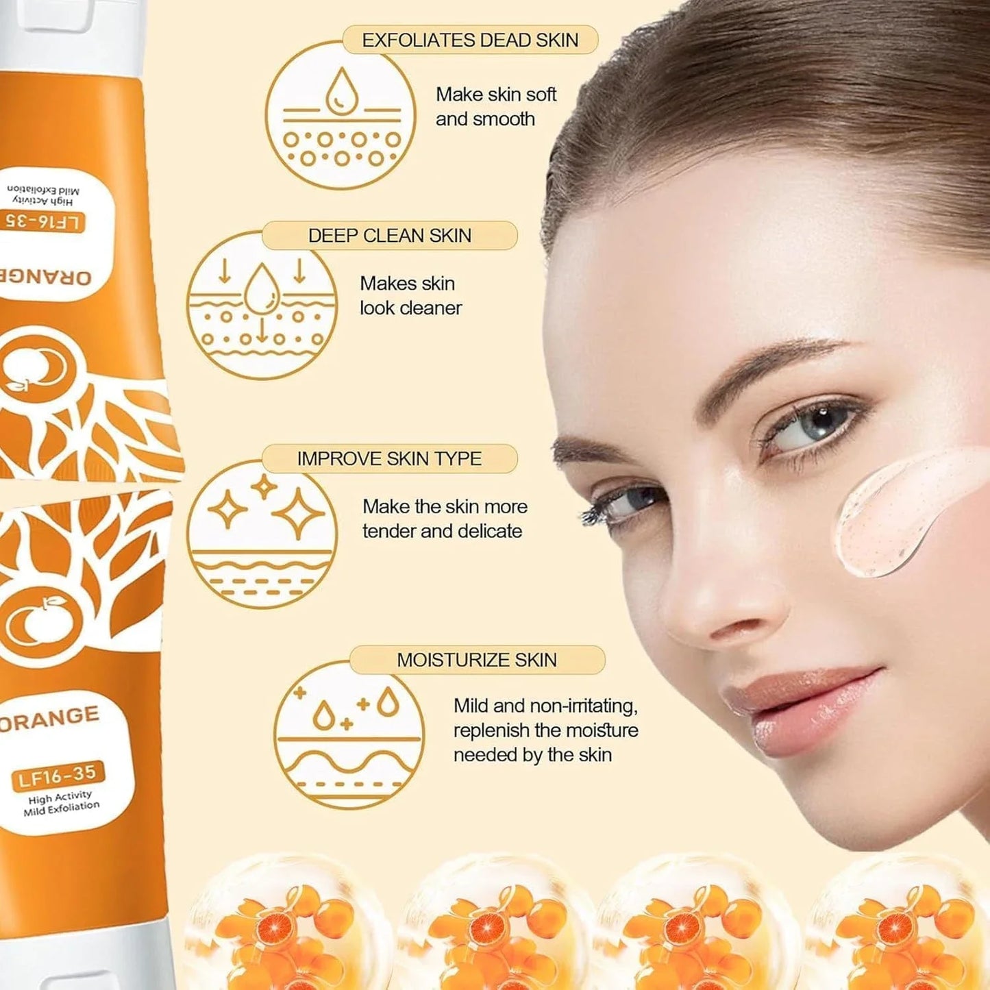 Hydrating Aloe Vera & Orange Face Gel for Radiant Glowing Skin