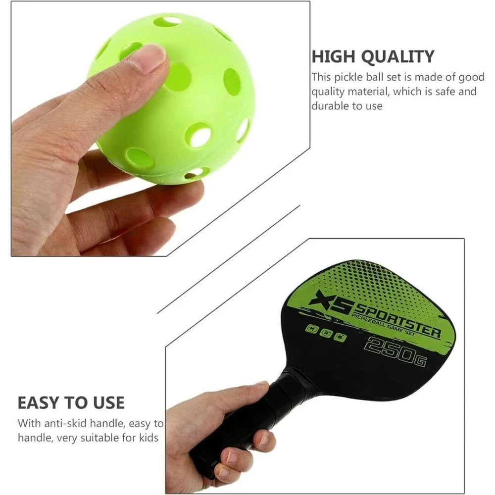 Premium USAPA Pickleball Kit | 2 Racquet & 6 Balls Set