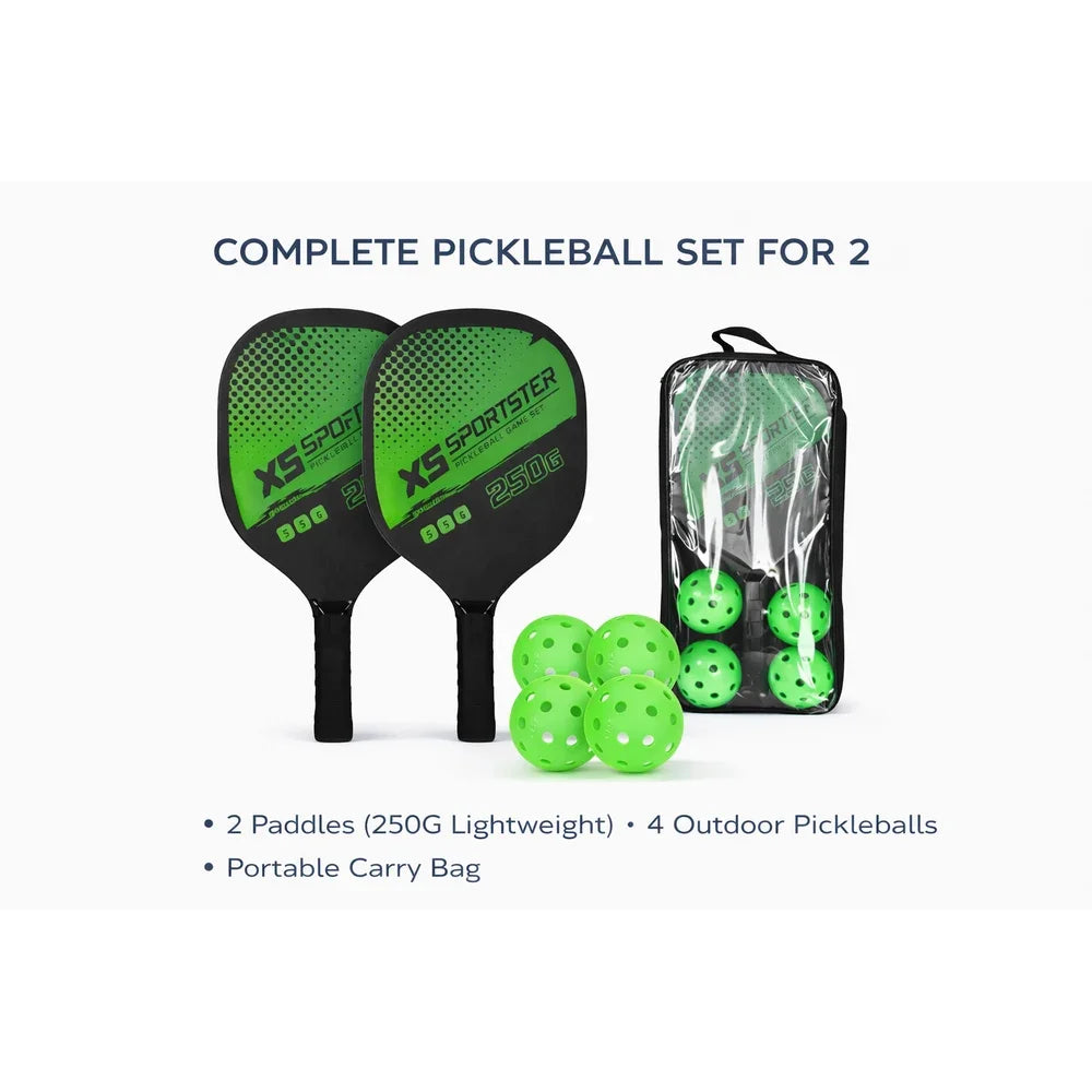 Premium USAPA Pickleball Kit | 2 Racquet & 6 Balls Set