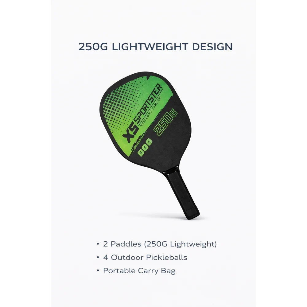 Premium USAPA Pickleball Kit | 2 Racquet & 6 Balls Set