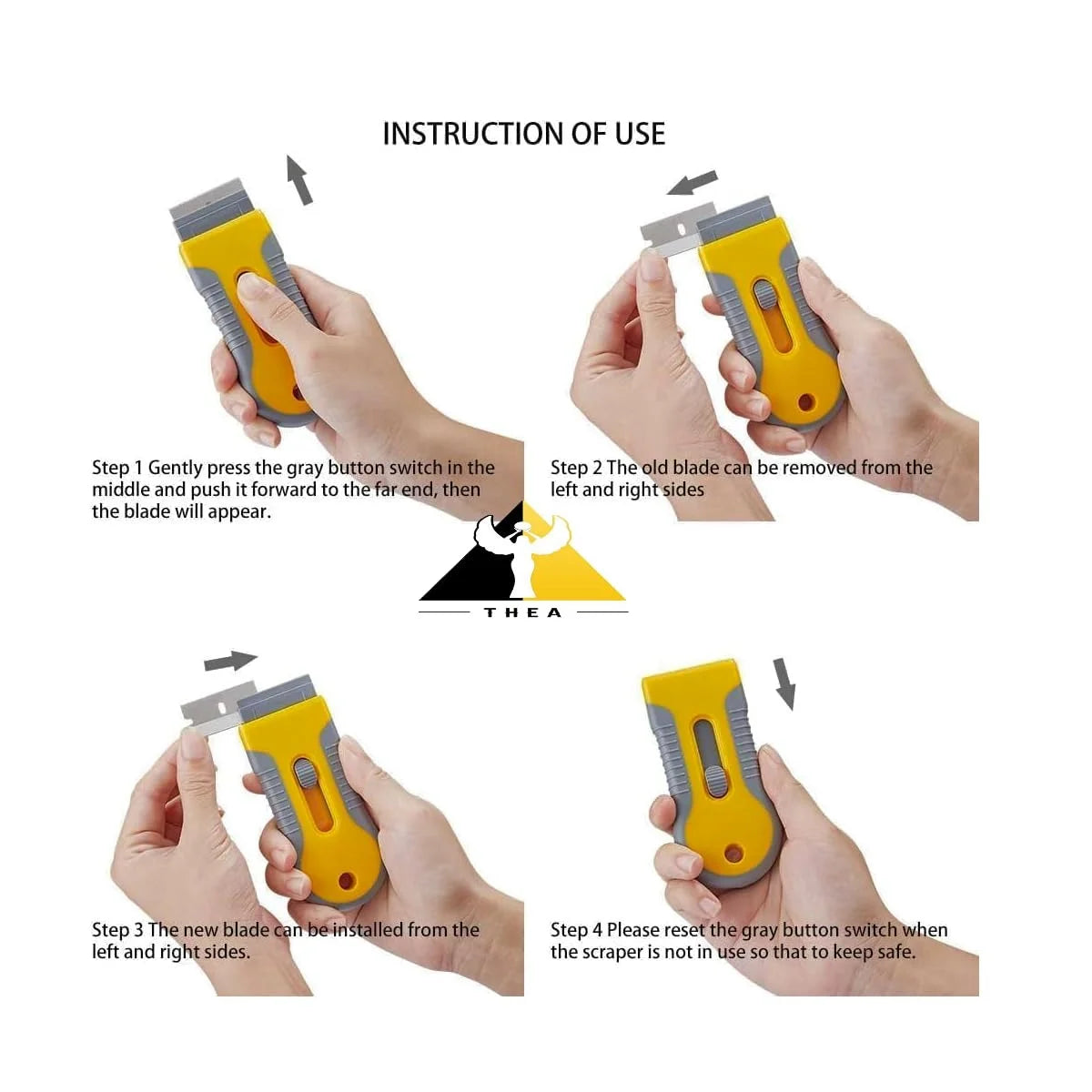 Heavy-Duty Paint Scraper & Wall Putty Cleaning Scrubber