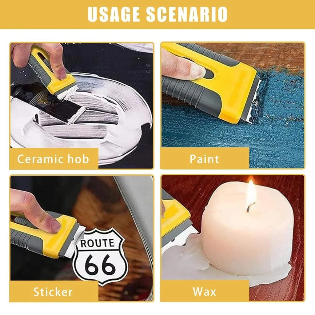 Heavy-Duty Paint Scraper & Wall Putty Cleaning Scrubber
