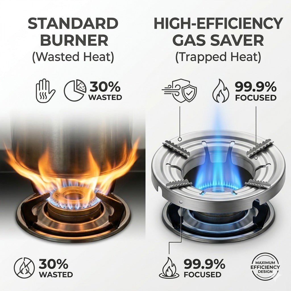 Stainless Steel Gas Saver Ring | Windproof Flame Booster (Buy 1 Get 1 Free)